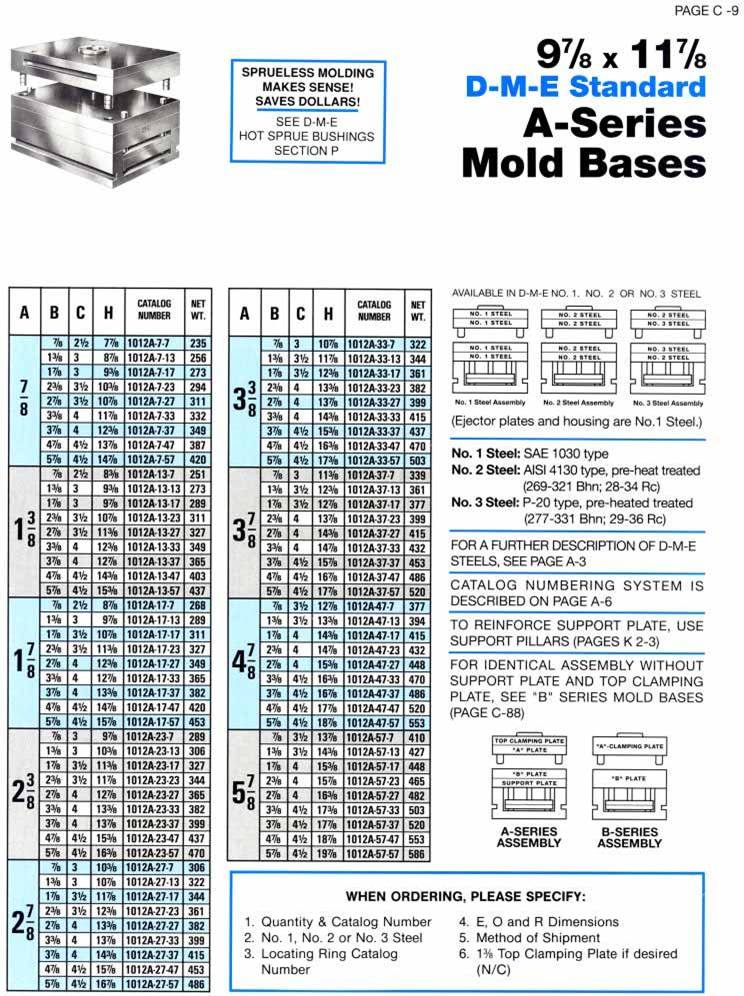 DME A series mold base 1012A